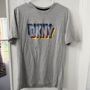 DKNY Men's 3D Graphic Logo T-Shirt - Heather Grey - Medium